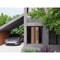 Vdomdoors Front Exterior Prehung Steel Door Ronex1055 Teak 2 Sidelight Exterior Windows Sidelites Entry Metal RONEX1055EXD-OAK-W12+36+12 X H80-LH-I - alternate 2