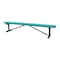 Leisure Craft Bench w/o Back, Surface Mount, 8ft., Teal B8XPSM-TEAL - alternate 1