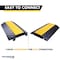 Atlas Heavy Duty Cable Protector Ramp, 2 Channel Bulk Pallet, 35'' Long Black & Yellow, 10PK CP9985-10 - alternate 3