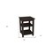 Homeroots 28" Brown Solid Wood Nightstand 548323 - alternate 3