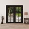 Vdomdoors Front Exterior Prehung Metal-Plastic Double Doors Clear Glass / MANUX 8100 Matte Black / Office Com MANUX8100DEXD-BLK-W72xH80-RH-I - alternate 2