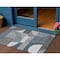Homeroots 3' X 5' Gray Blue And Ivory Geometric Washable Indoor Outdoor Area Rug 616724 - alternate 1