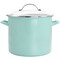 Martha Stewart 12 Quart Enamel On Steel Stock Pot with Glass Lid in Martha Blue 130622.02R - alternate 1