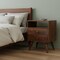 Homeroots 22" Chestnut Solid Wood Two Drawer Nightstand 722570 - alternate 2