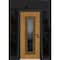 Vdomdoors Steel Door Ballucio 6644 Natural Oak Black 2 Side and Top Exterior Window Sidelite Entry Door Paint BALLUCIO6644EXD-OAKB-W14+36+14xH80+16-LH-I - alternate 1