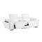 Homeroots 90in White and Brown Italian Leather Power Reclining Loveseat With Storage 720559 - alternate 3