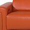 Homeroots 126" Camel Top Grain Leather Reclining Metal USB Sofa 720370 - alternate 2
