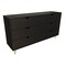 Homeroots 59" Black Scoop Handle Six Drawer Double Dresser 490833 - alternate 1