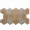 Apollo Tile Aureole 8.66 in. x 9.84 in. Matte Oak wash and Gray Porcelain Hexagon Wall and Floor Tile (8.07 sq ft/case) - 18 Sheets ENC88HAYGRSA - alternate 3
