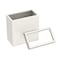 Gatco Modern Rectangular 3 Gal. Wastebasket, Matte Pearl 1939 - alternate 2