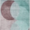 Homeroots 9' X 12' Teal Blue Brown And Beige Geometric Washable Indoor Outdoor Area Rug 604957 - alternate 4