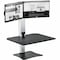 Victor Technology Standing Desk Converter, f/2 Monitors, 28"x23"x1" to 20", BK/AM VCTDC450 - alternate 5