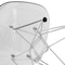 Leisuremod Bristol 5-Piece Modern Dining Set: Round MDF Table & 4 Eiffel Plastic Chairs with Chrome Legs, 5PK BTBL-35BL-CR19CL4 - alternate 4