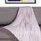 Homeroots 50" X 60" Beige and Brown Woven Cotton Herringbone Throw Blanket with Fringe 548942 - alternate 5