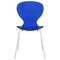 Leisuremod Modern Oyster Transparent Side Dining Side Chair with White Base in Transparent Blue OCW-17TBU - alternate 4