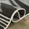 World Rug Gallery Contemporary Geometric Stripe Weather Resistant Reversible Indoor/Outdoor Rug 2 ft x 7 ft Black WR109BLACK2X7 - alternate 3