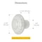 Brixwell Ceramic Residential Mushroom Cabinet Knob For Kitchen And Bathroom Hardware 1-3/8 in Diameter White BXB1231W - alternate 2