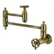 Kingston Brass Wall Mount Pot Filler Faucet with Knurled Handle, Antique Brass KS3103RKX - alternate 1