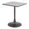Homeroots 24" Gray Wood and Steel Faux Terrazzo Pedestal Base Square Dining Table 572244 - alternate 2