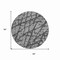 Homeroots 8' Gray And Charcoal Round Abstract Washable Indoor Outdoor Area Rug 614355 - alternate 2
