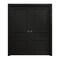 Sartodoors Sliding French Double Pocket Doors 84 x 96 inches, Ego 5012 Painted Black Oak, Kit Rail Hardware ,  EGO5012DP-CHK-8496 - alternate 1