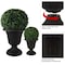 Pure Garden Outdoor Planter 2-Pack Large & Small Urn Planters Plastic Plant Pots for Indoor or Outdoor 50-LG1432 - alternate 5