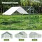 Wrightmaster 13.1 ft. x 9.8 ft. x 6.5 ft. Metal Chicken Coop w/ Waterproof and Anti-Ultraviolet Cover ZR-5505P437823 - alternate 3