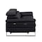 Homeroots 77in Black Italian Leather Power Reclining Loveseat 720497 - alternate 3