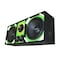 Deejay Led Loaded Box w/Two Despacito Heavy Duty 12-in Woofers One Horn and w/Two Bullet Tweeters GREEN TBH12GREEN - alternate 4