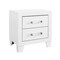 Homeroots 22" White Two Drawer Wood Nightstand 564648 - alternate 3