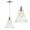 Jonathan Y Goldwater 7.5 in. Adjustable Drop Metal/Glass LED Pendant, Chrome JYL3514B - alternate 2
