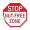 Signmission Stop Nut-free Zone, 10 Inch X 10 Inch, Vinyl Decal OC-D-10-119 - alternate 1