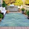 Homeroots 3' X 5' Teal Blue And Ivory Abstract Washable Indoor Outdoor Area Rug 631317 - alternate 3