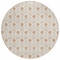 Homeroots 8' Salmon And Beige Round Geometric Washable Indoor Outdoor Area Rug 595765 - alternate 4