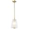 Nuvo Lune, Mini Pendant, Vintage Brass Finish, Etched White Glass 60/8237 - alternate 5