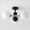 Jonathan Y Olivier 23.5" 3-Light Bohemian Farmhouse Iron/Frosted Glass LED Semi Flush Mount, Black JYL7600B - alternate 3