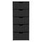 Homeroots 18" Black Five Drawer Standard Chest 544040 - alternate 6