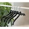 Nahanco 17in Black Plastic Middle Heavy Weight Shirt Hanger w/ Black Hook and Molded Grippers, 50PK 2505BHMGHU - alternate 2