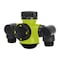 Snow Joe Aqua Joe PRO Multi-Function Outdoor Faucet and Dual Garden Hose Tap, Green SJI-MFGA2-SJG - alternate 1