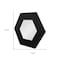 Homeroots 19" Black Hexagon Wood Framed Accent Mirror 485117 - alternate 2