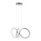 Jonathan Y Helix 24" 1-Light Contemporary Minimalist Aluminum Ribbon Integrated LED Pendant, Chrome/Silver JYL1702A - alternate 1