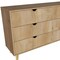 Homeroots 59" Natural Six Drawer Double Dresser 490831 - alternate 3