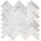 Daltile Eclessia Marble Natural Stone Herringbone Mosaic Honed, 10.70 SQFT Per Carton, 10PK M34413HERRMSHN - alternate 1