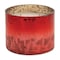 Homeroots 4" White Cranberry Scented Two Wick Candle In Red Distressed Frosted Glass Holder 633865 - alternate 1