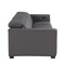 Homeroots 110" Dark Gray Top Grain Leather Reclining Metal USB Sofa 720308 - alternate 3
