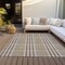 Homeroots 8' X 10' Brown And Beige Plaid Washable Indoor Outdoor Area Rug 601467 - alternate 3