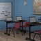 Regency Kobe Flip-Top Training Nesting Table W/ 2 M Stack Chairs, 48 in W, 24 in L, Neo Walnut MKFT4824NW47BY - alternate 3