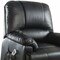 Homeroots 34" Black Faux Leather Power Massage Lift Assist Recliner 318865 - alternate 2