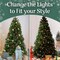 Elf Stor 7.5ft Prelit Christmas Tree Artificial Spruce Tree w/ 450 Warm White, Color Changing Lights & Stand 50-300-7LIT - alternate 3