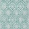 Homeroots 9' X 12' Turquoise Teal Blue And Ivory Medallion Washable Indoor Outdoor Area Rug 587774 - alternate 4